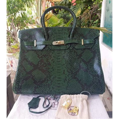 snake skin hermes bag